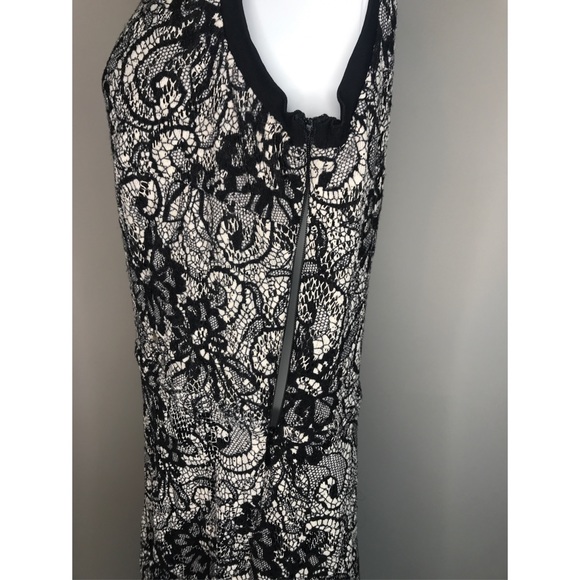 Loft Side Zip Black & Beige 10P Dress - Picture 5 of 7